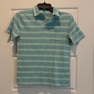 Crewcuts Boys Aqua Striped Polo Shirt